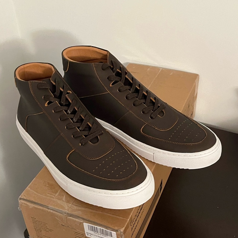 Beckett Simonon
Garcia HighTop leather sneakers - Pull-Up
Brown/White / size 12